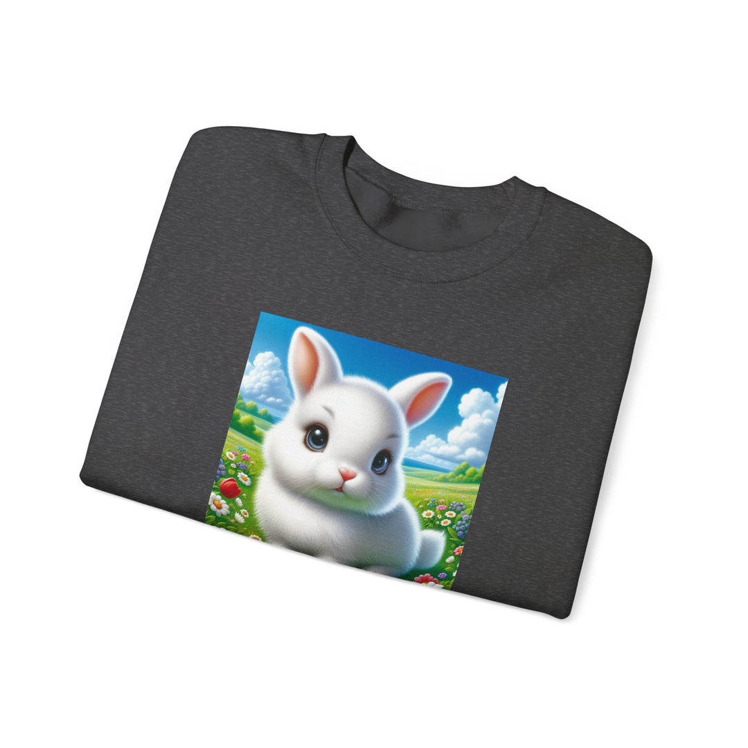 Cute Bunny Design Crewneck Sweatshirt, Cozy Sweatshirt, Spring Fashion, Easter Gift, Unisex Pullover, Animal Lover Apparel