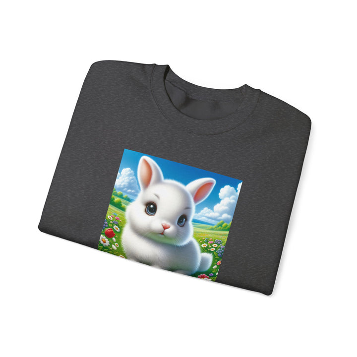 Cute Bunny Design Crewneck Sweatshirt, Cozy Sweatshirt, Spring Fashion, Easter Gift, Unisex Pullover, Animal Lover Apparel