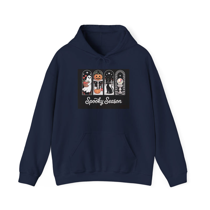 Spooky Season Unisex Hoodie, Halloween Sweatshirt, Cozy Fall Apparel, Casual Layering Piece, Perfect Gift for Halloween Lovers