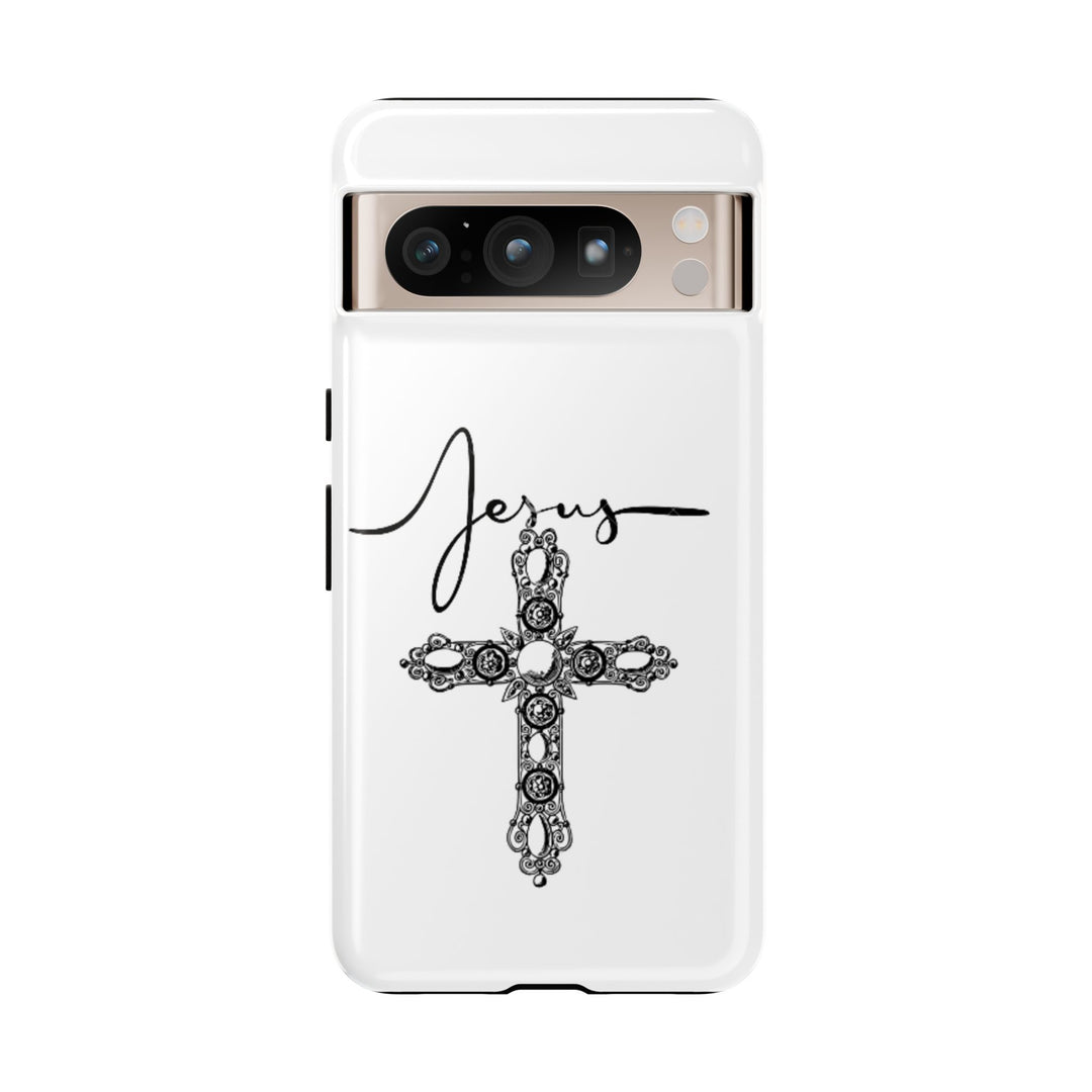 Stylish Tough Case with Jesus Design - Faith-Inspired Phone Cover, Christian Gift, Custom Phone Accessory, Unique Cell Phone Case