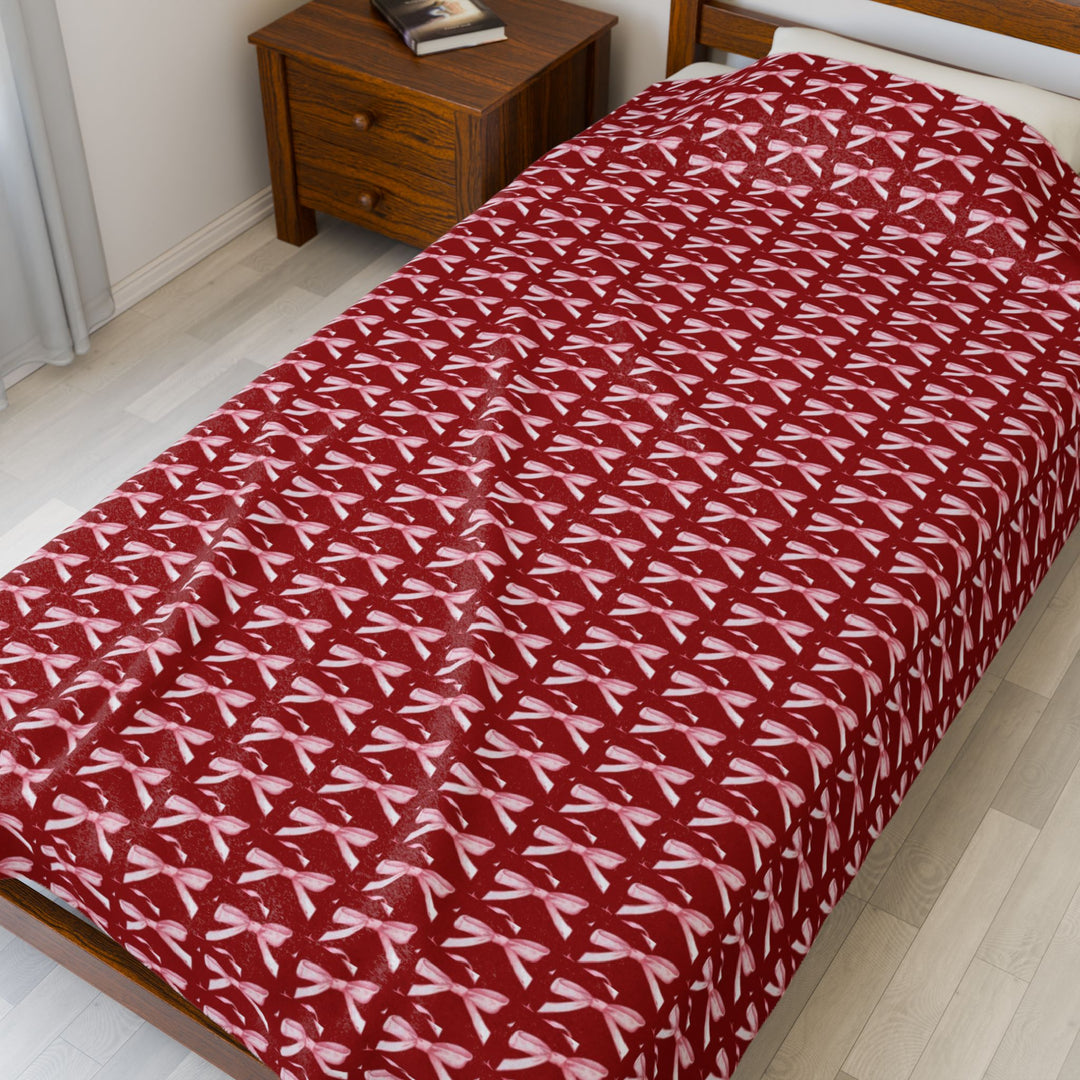 Cozy Velveteen Plush Blanket - Luxurious Warmth for Home & Holidays