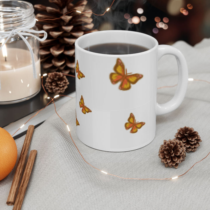 Fly Free Butterfly Ceramic Mug - Inspiring Coffee Cup for Nature Lovers