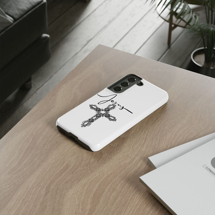 Stylish Tough Case with Jesus Design - Faith-Inspired Phone Cover, Christian Gift, Custom Phone Accessory, Unique Cell Phone Case