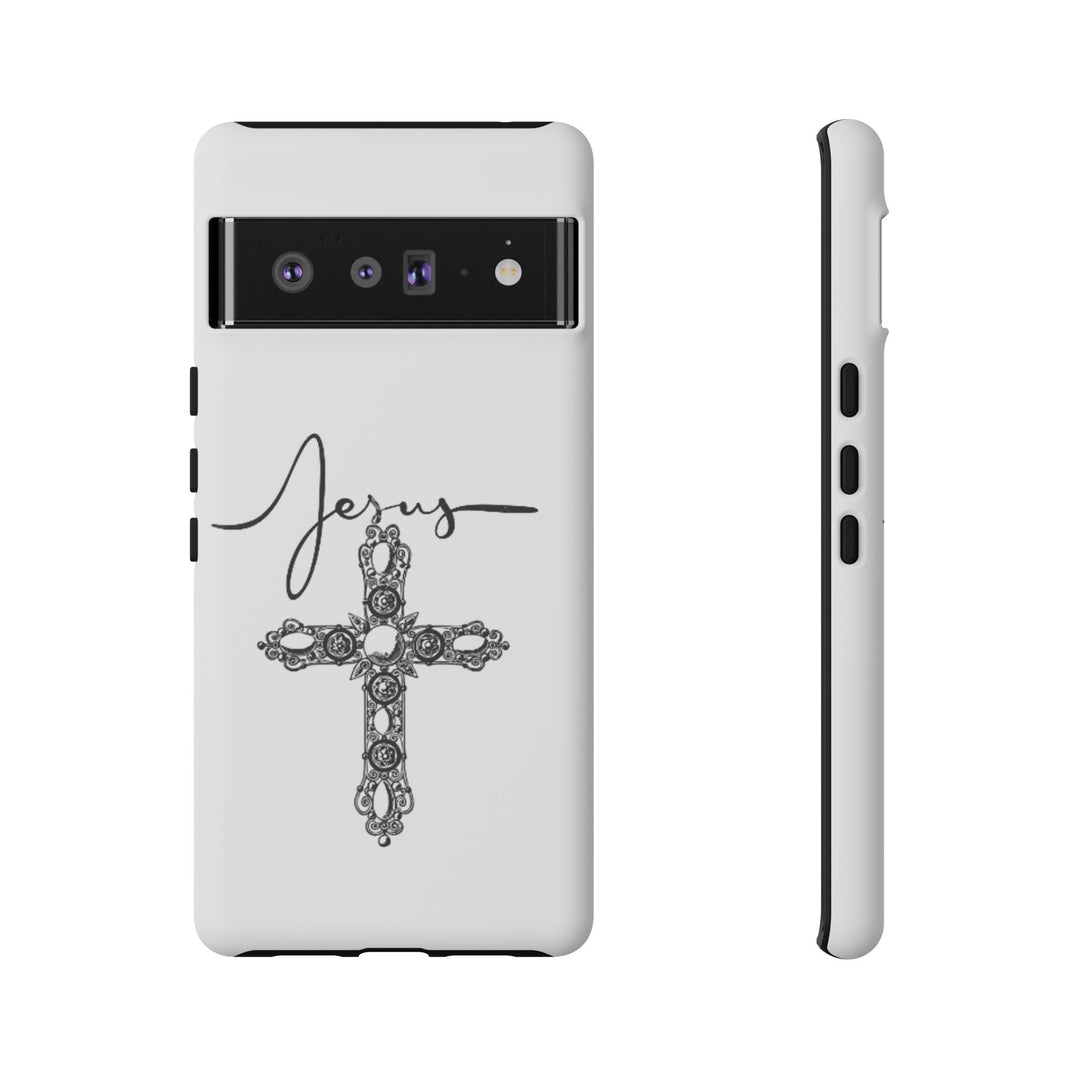 Stylish Tough Case with Jesus Design - Faith-Inspired Phone Cover, Christian Gift, Custom Phone Accessory, Unique Cell Phone Case