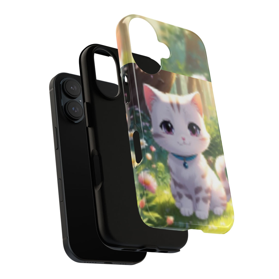 Cute Ai Cat Phone Case - Tough Protection with Floral Design for Cat Lovers