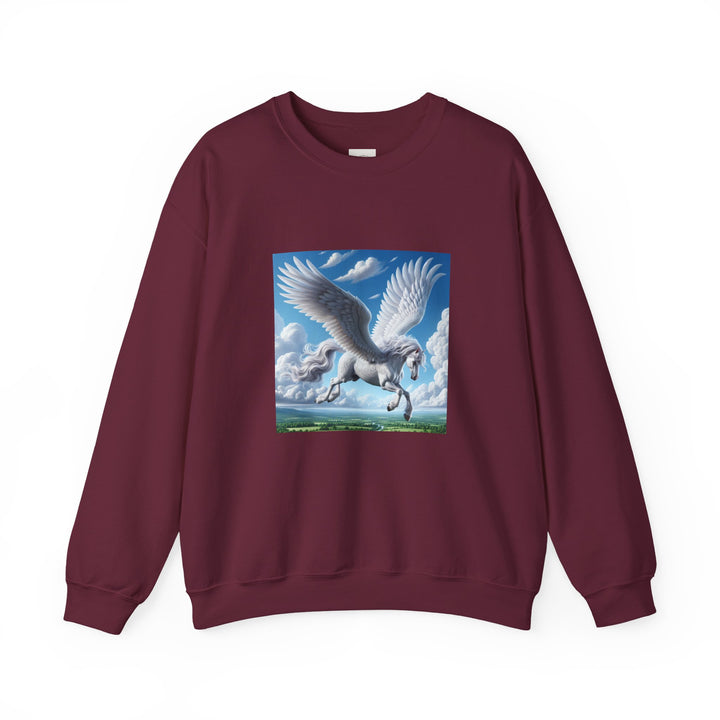Mythical Pegasus Crewneck Sweatshirt, Cozy Unicorn Gift, Fantasy Apparel, Perfect for Fall, Unique Unisex Sweatshirt