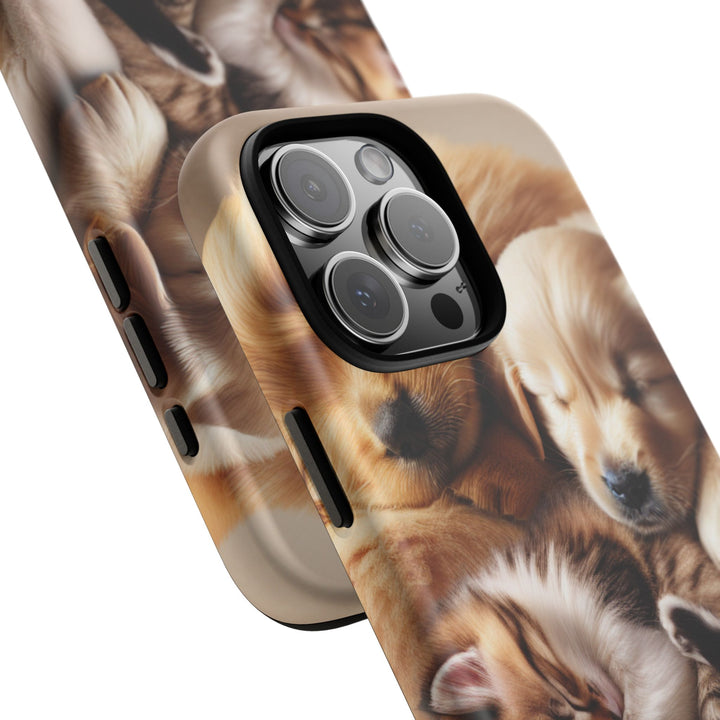 Cute Pets Phone Case - Adorable Puppy and Kitten Design, Animal Lover Gift