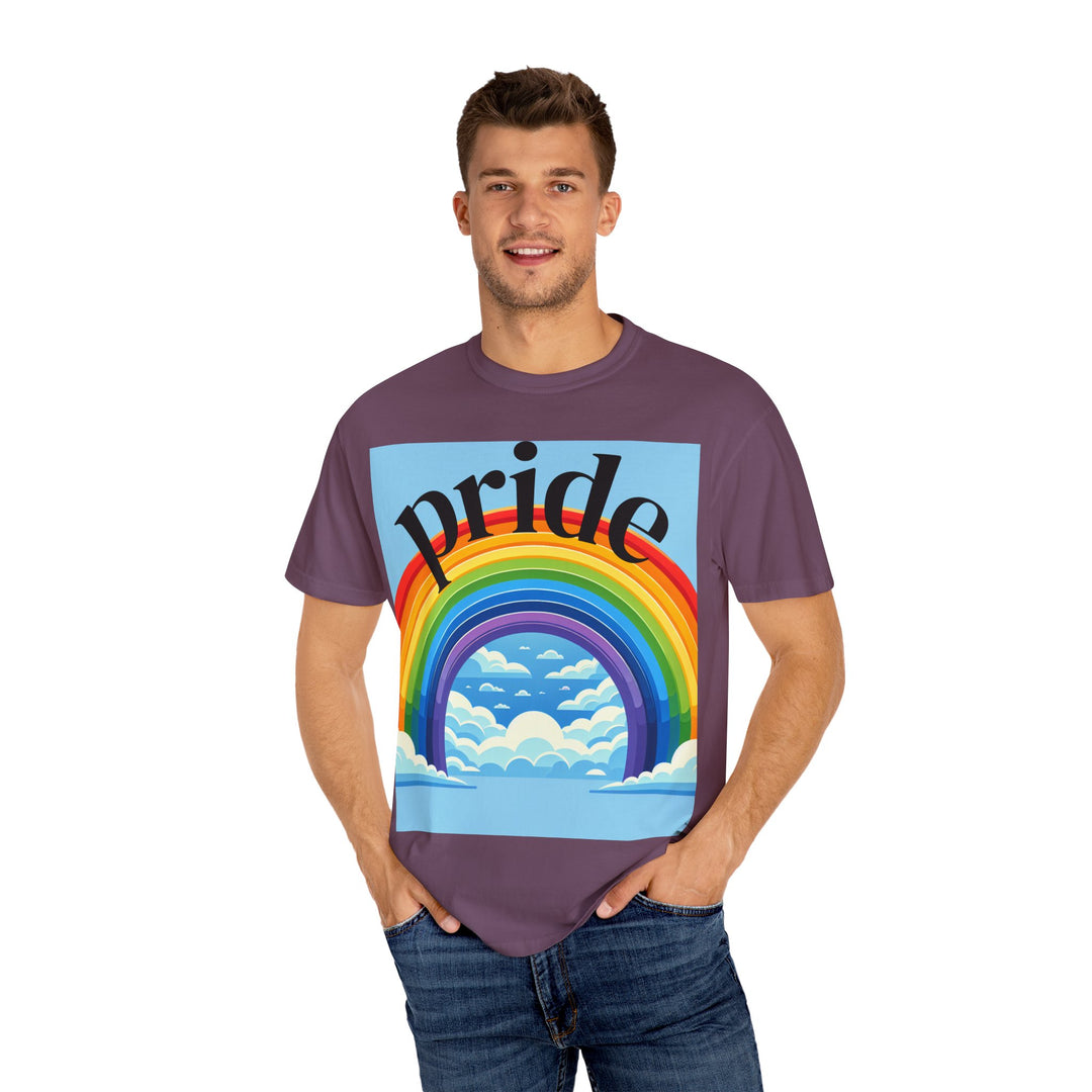 Pride Rainbow T-Shirt | Unisex Garment-Dyed Tee | LGBTQ+ Style, Casual Wear, Gift for Pride Month, Summer Fashion