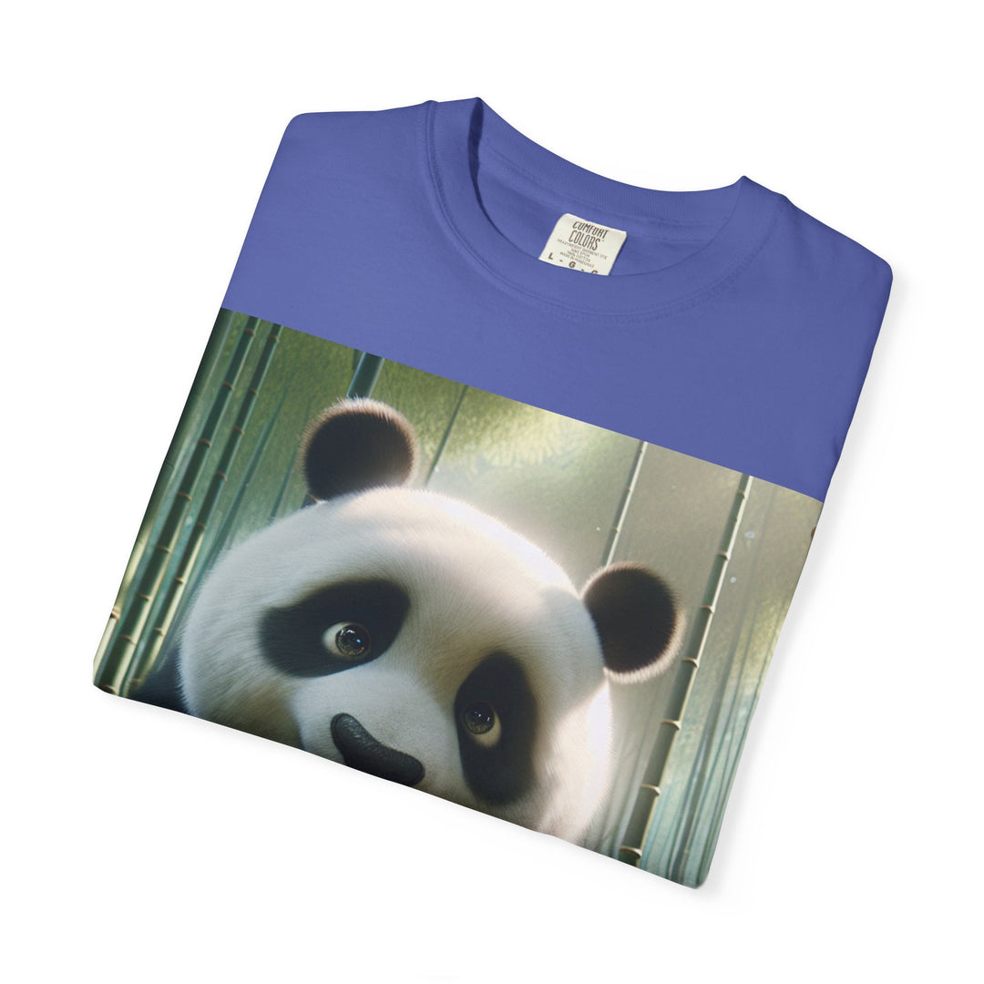 Cute Panda Unisex Garment-Dyed T-Shirt | Casual Animal Lover Tee