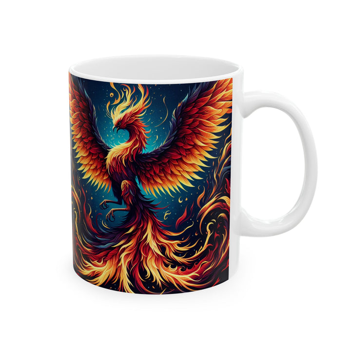 Vibrant Phoenix Ceramic Mug - Perfect Coffee Cup for Hot Drinks, Gift for Fire Sign Lovers, Fantasy Art, Unique Home Decor, Birthday Present