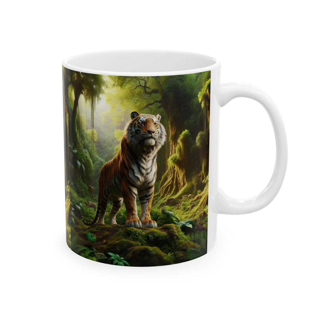 Jungle Tiger Ceramic Mug - 11oz & 15oz Nature Inspired Coffee Cup