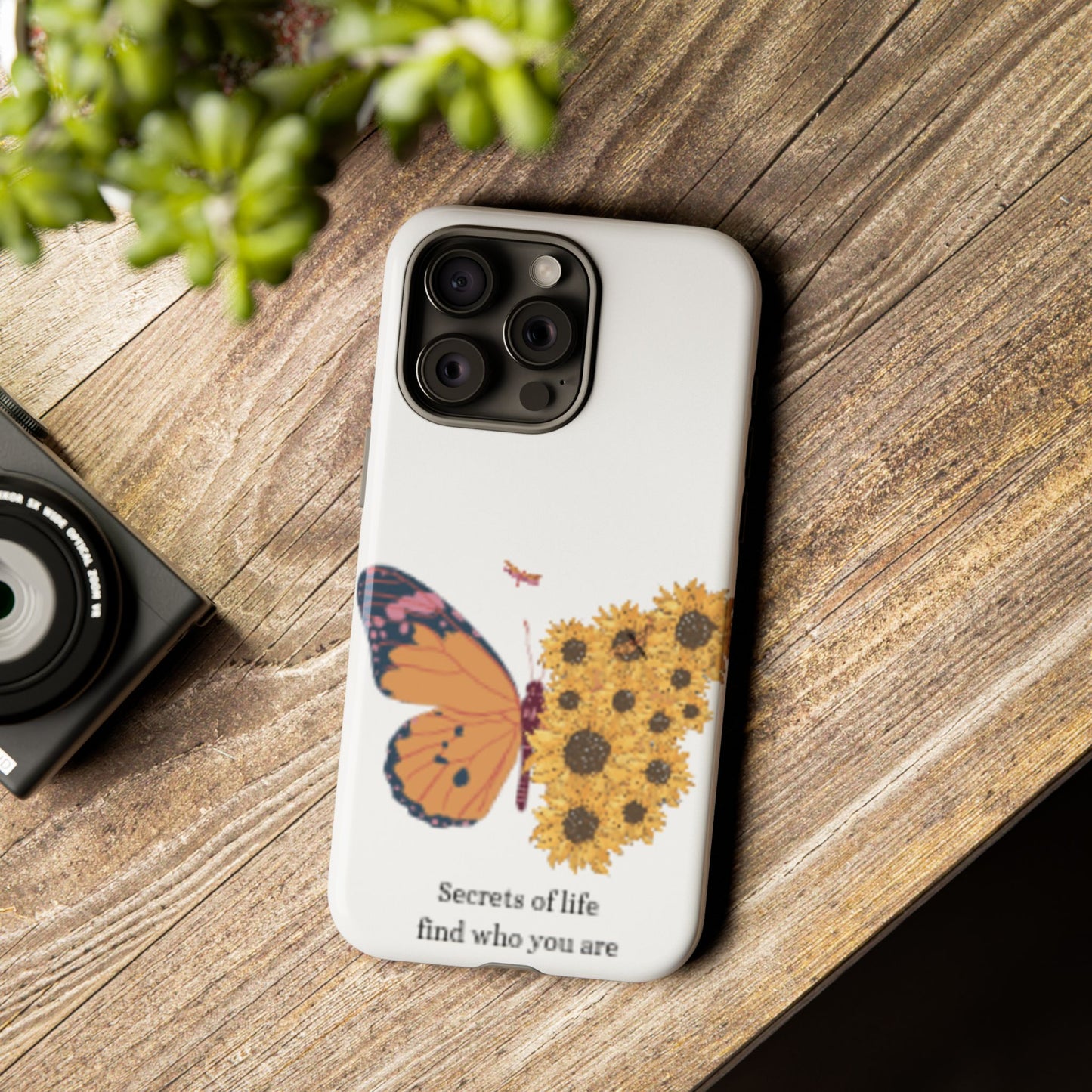 Butterfly & Sunflower Phone Case - "Secrets of Life" Design