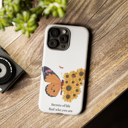 Butterfly & Sunflower Phone Case - "Secrets of Life" Design