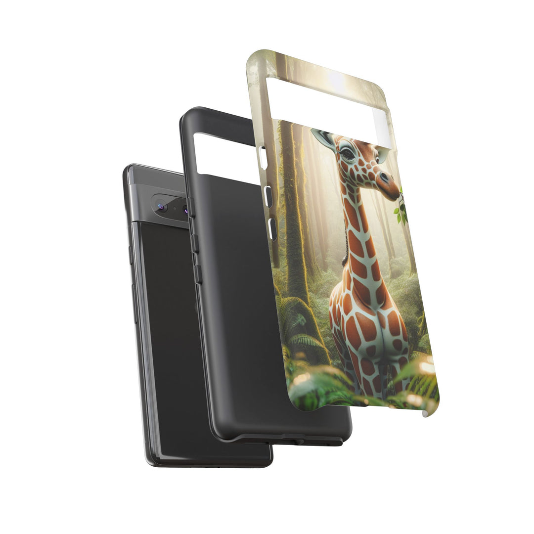 Giraffe Tough Phone Case - Cute Animal Design for Nature Lovers