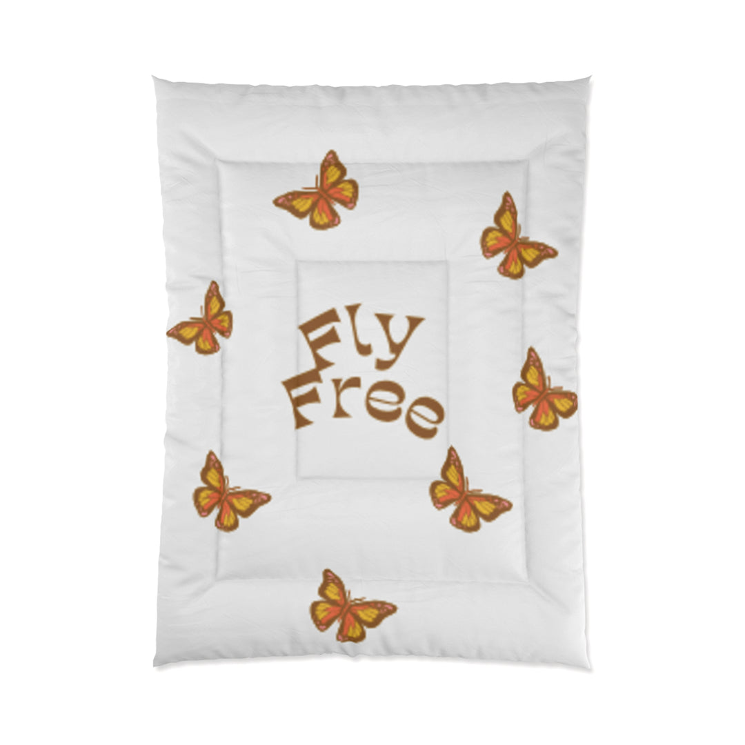 butterfly fly free Comforter