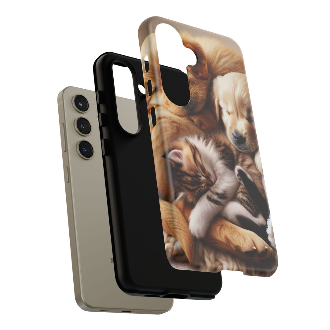 Cute Pets Phone Case - Adorable Dog and Cat Design for Animal Lovers