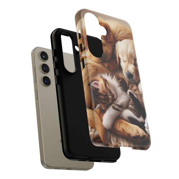 Cute Pets Phone Case - Adorable Dog and Cat Design for Animal Lovers