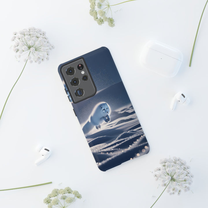 Cute Arctic Fox Phone Case – Tough Protective Cover for Animal Lovers