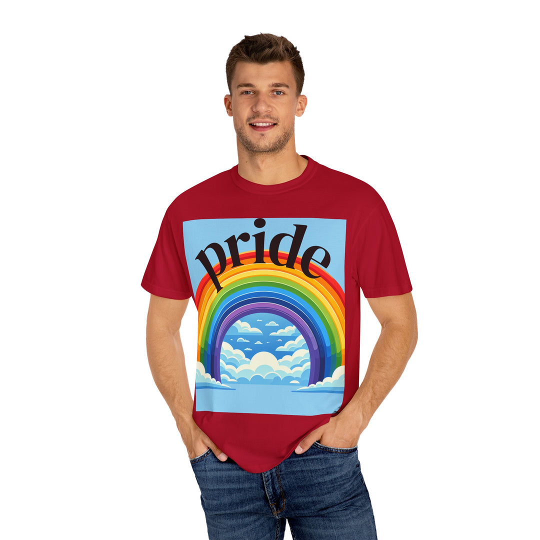 Pride Rainbow T-Shirt | Unisex Garment-Dyed Tee | LGBTQ+ Style, Casual Wear, Gift for Pride Month, Summer Fashion