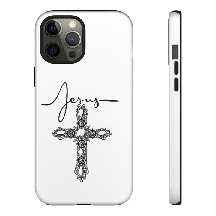 Stylish Tough Case with Jesus Design - Faith-Inspired Phone Cover, Christian Gift, Custom Phone Accessory, Unique Cell Phone Case
