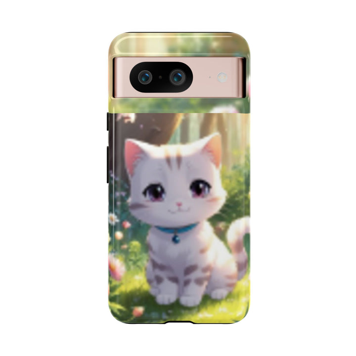 Cute Ai Cat Phone Case - Tough Protection with Floral Design for Cat Lovers