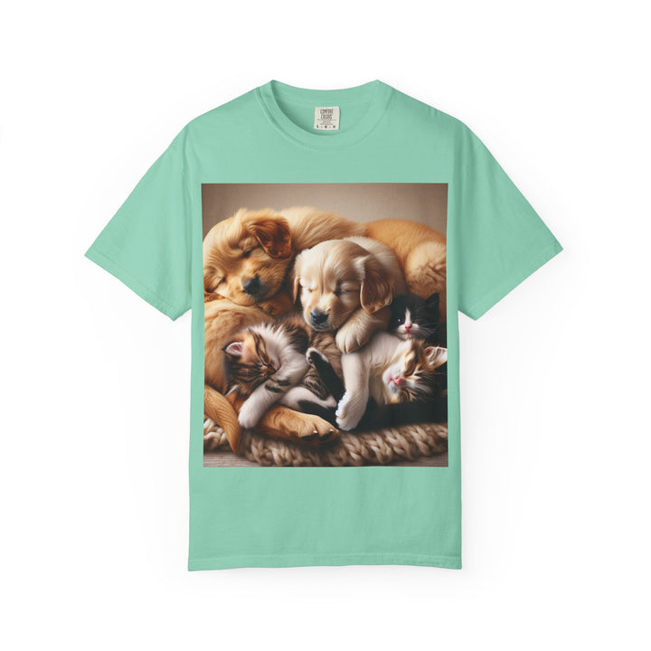 Cute Pets Snuggle Unisex Garment-Dyed T-shirt