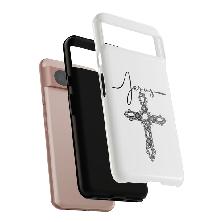Stylish Tough Case with Jesus Design - Faith-Inspired Phone Cover, Christian Gift, Custom Phone Accessory, Unique Cell Phone Case