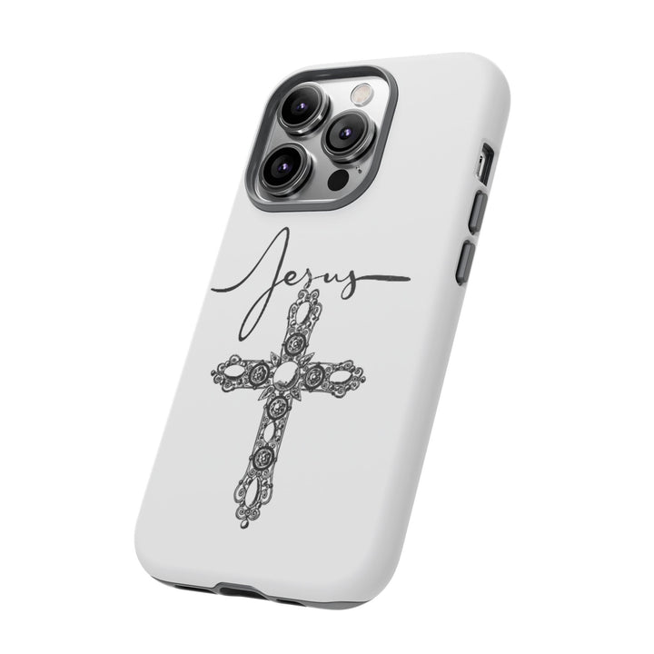 Stylish Tough Case with Jesus Design - Faith-Inspired Phone Cover, Christian Gift, Custom Phone Accessory, Unique Cell Phone Case