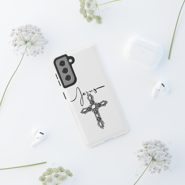Stylish Tough Case with Jesus Design - Faith-Inspired Phone Cover, Christian Gift, Custom Phone Accessory, Unique Cell Phone Case