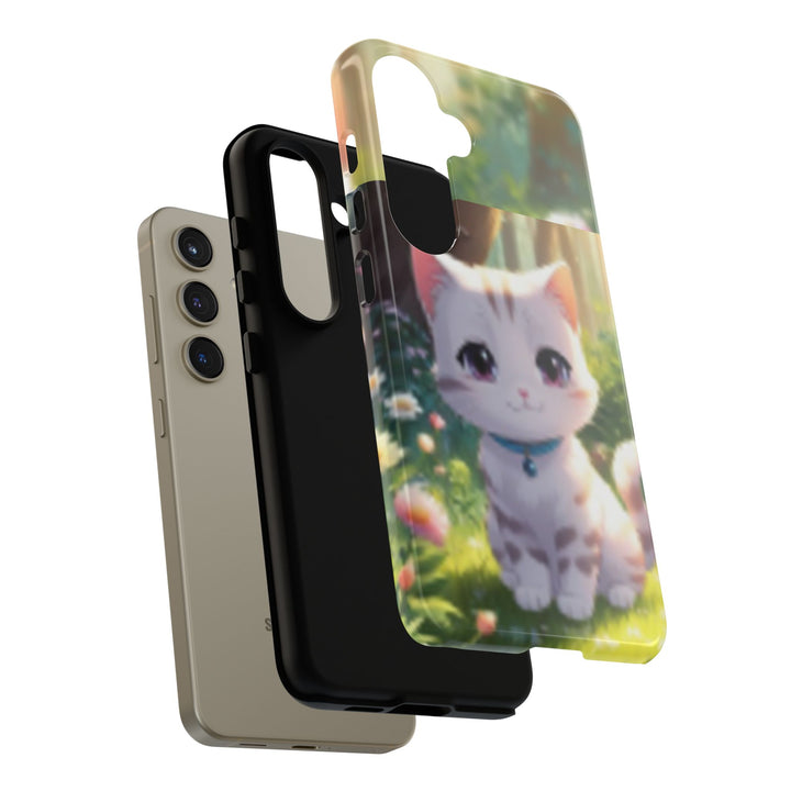 Cute Ai Cat Phone Case - Tough Protection with Floral Design for Cat Lovers