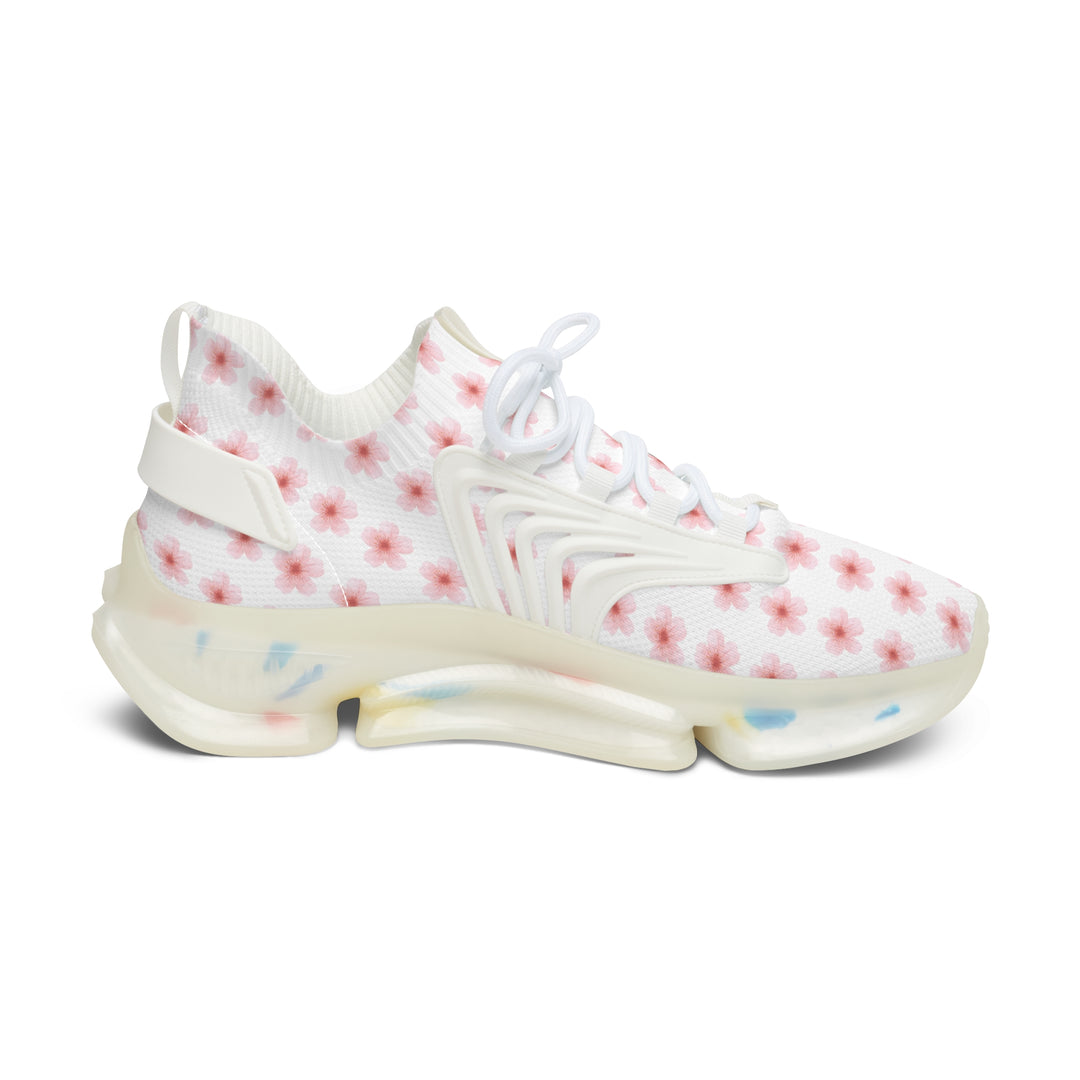 Women's Floral Mesh Sneakers - Lightweight Comfort for Active Lifestyle