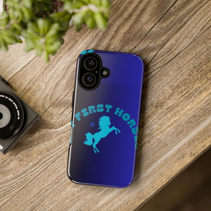 But First Horses Phone Case – Durable Tough Case for Horse Lovers
