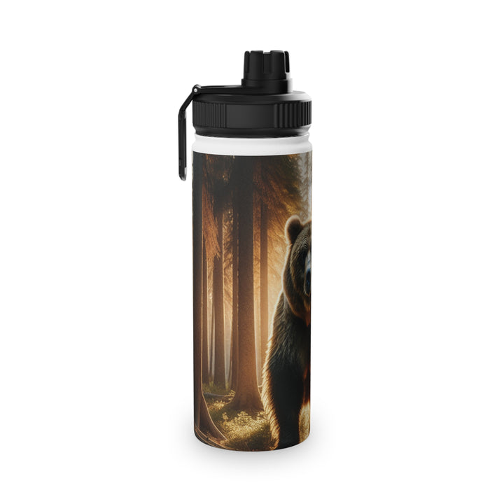 Bear Forest Stainless Steel Water Bottle - Eco-Friendly Sports Lid for Outdoor Adventures