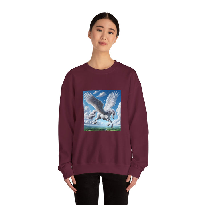 Mythical Pegasus Crewneck Sweatshirt, Cozy Unicorn Gift, Fantasy Apparel, Perfect for Fall, Unique Unisex Sweatshirt