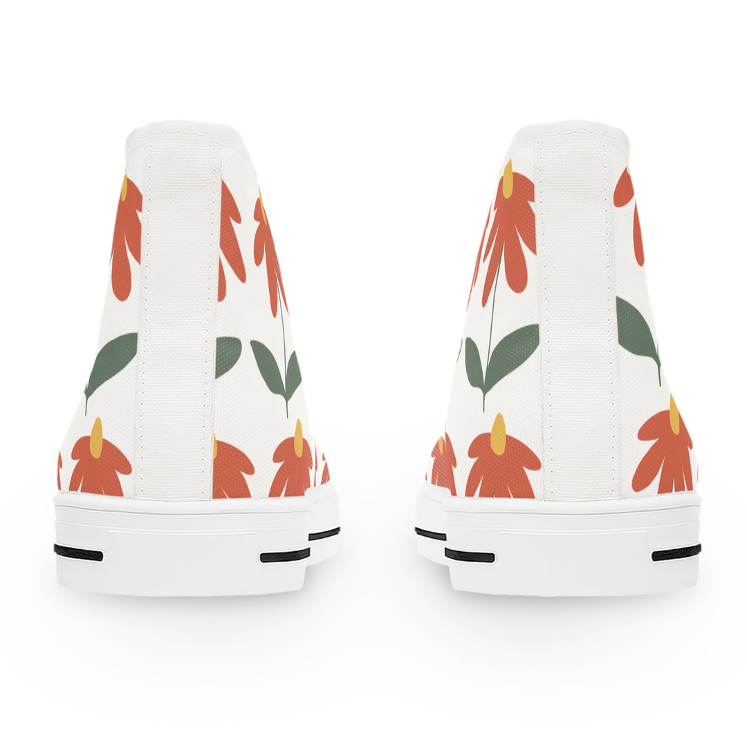 Floral Women's High Top Sneakers - Stylish & Comfortable