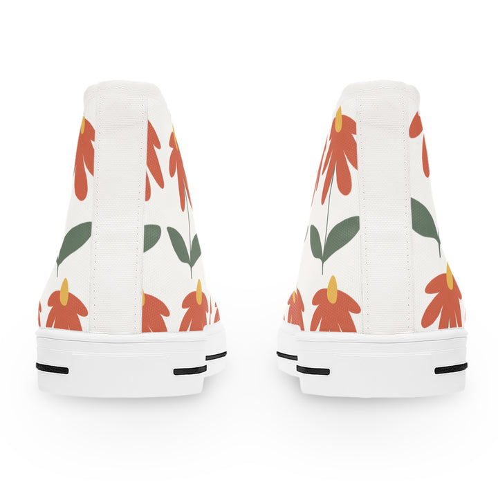 Floral Women's High Top Sneakers - Stylish & Comfortable