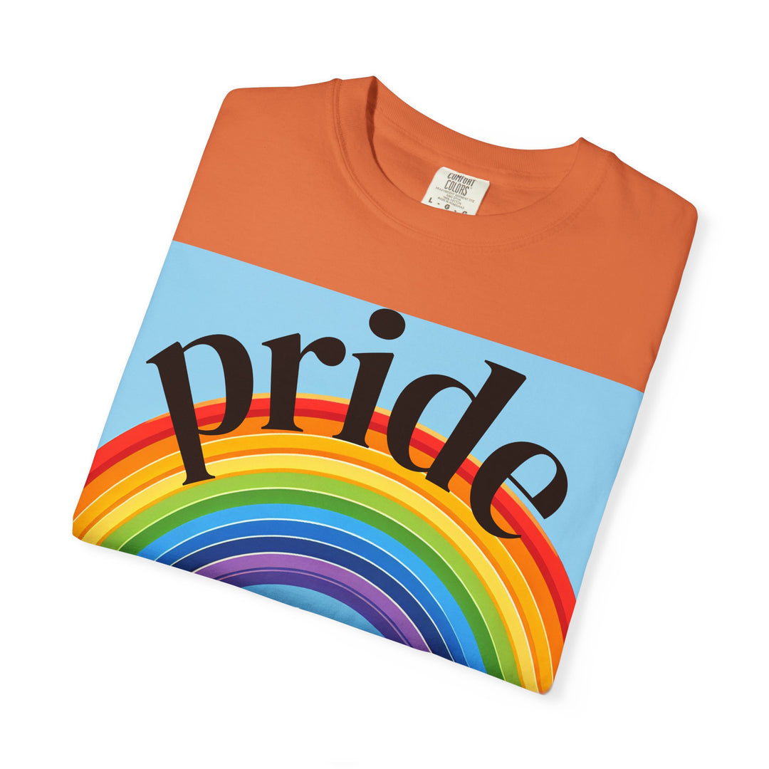 Pride Rainbow T-Shirt | Unisex Garment-Dyed Tee | LGBTQ+ Style, Casual Wear, Gift for Pride Month, Summer Fashion