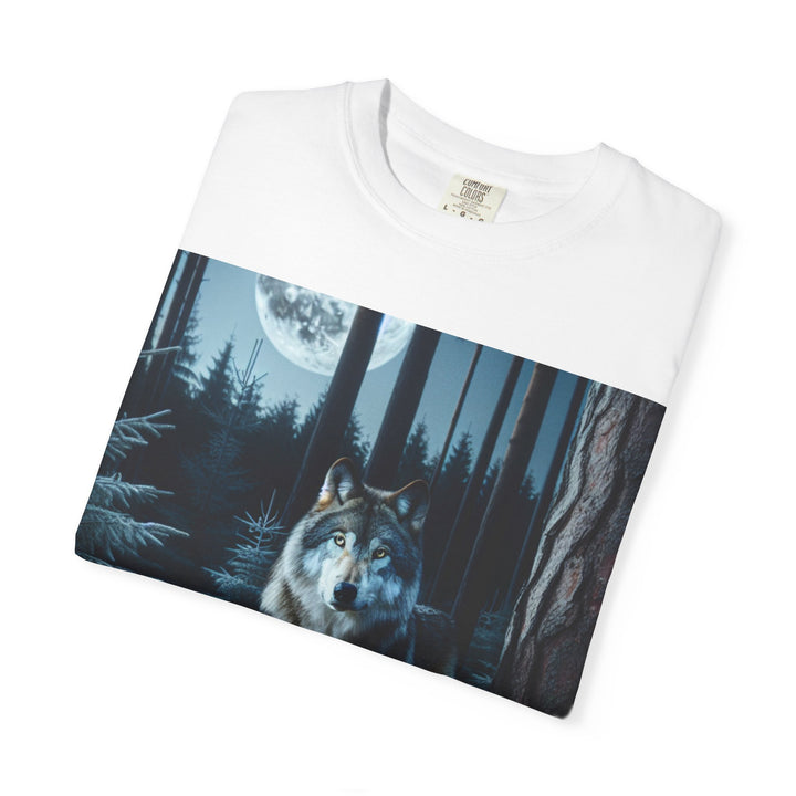 Moonlit Wolf Unisex Garment-Dyed T-shirt