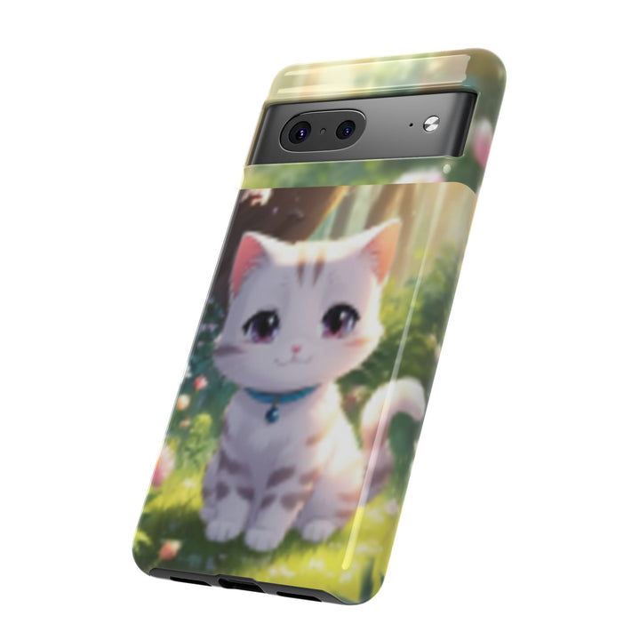 Cute Ai Cat Phone Case - Tough Protection with Floral Design for Cat Lovers