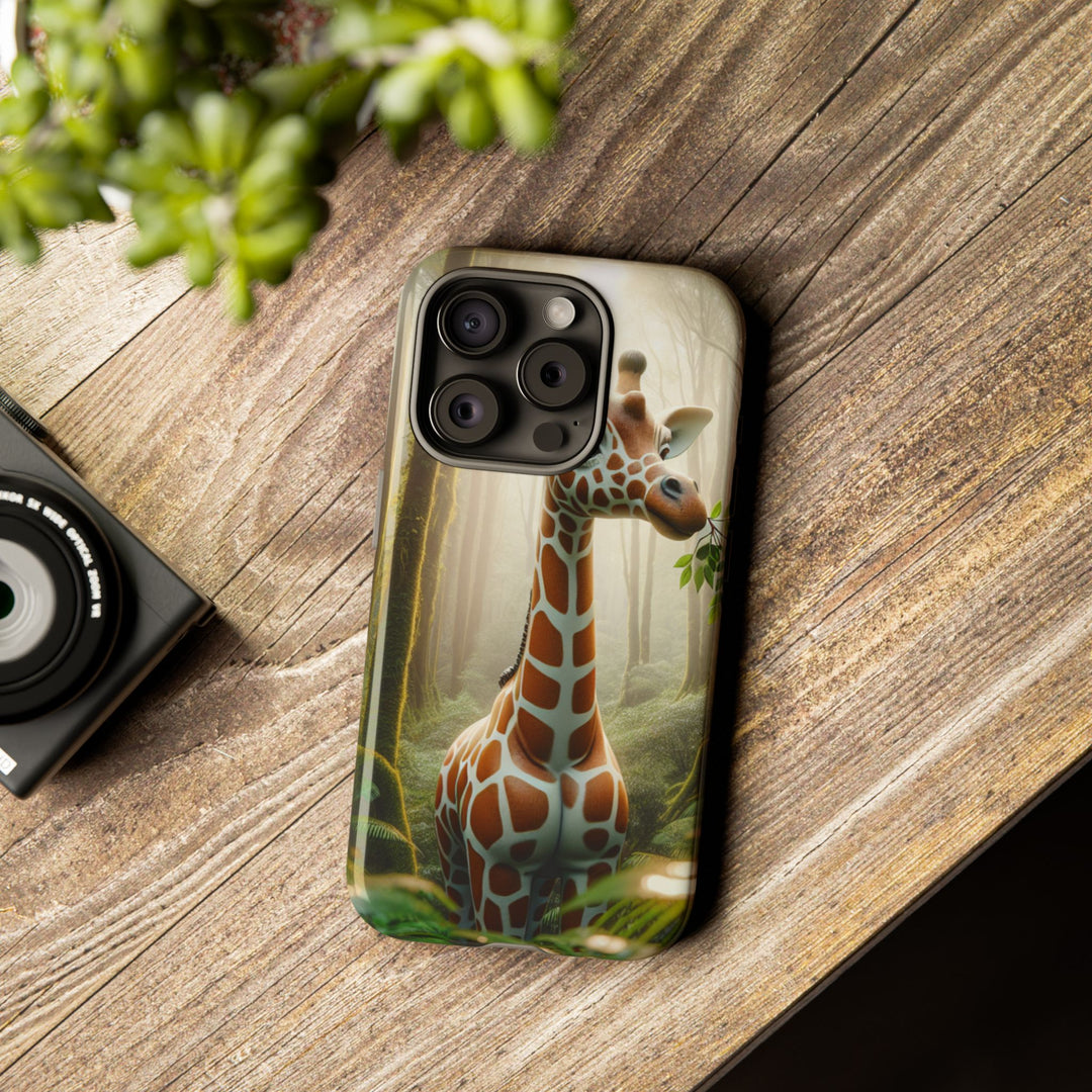 Giraffe Tough Phone Case - Cute Animal Design for Nature Lovers