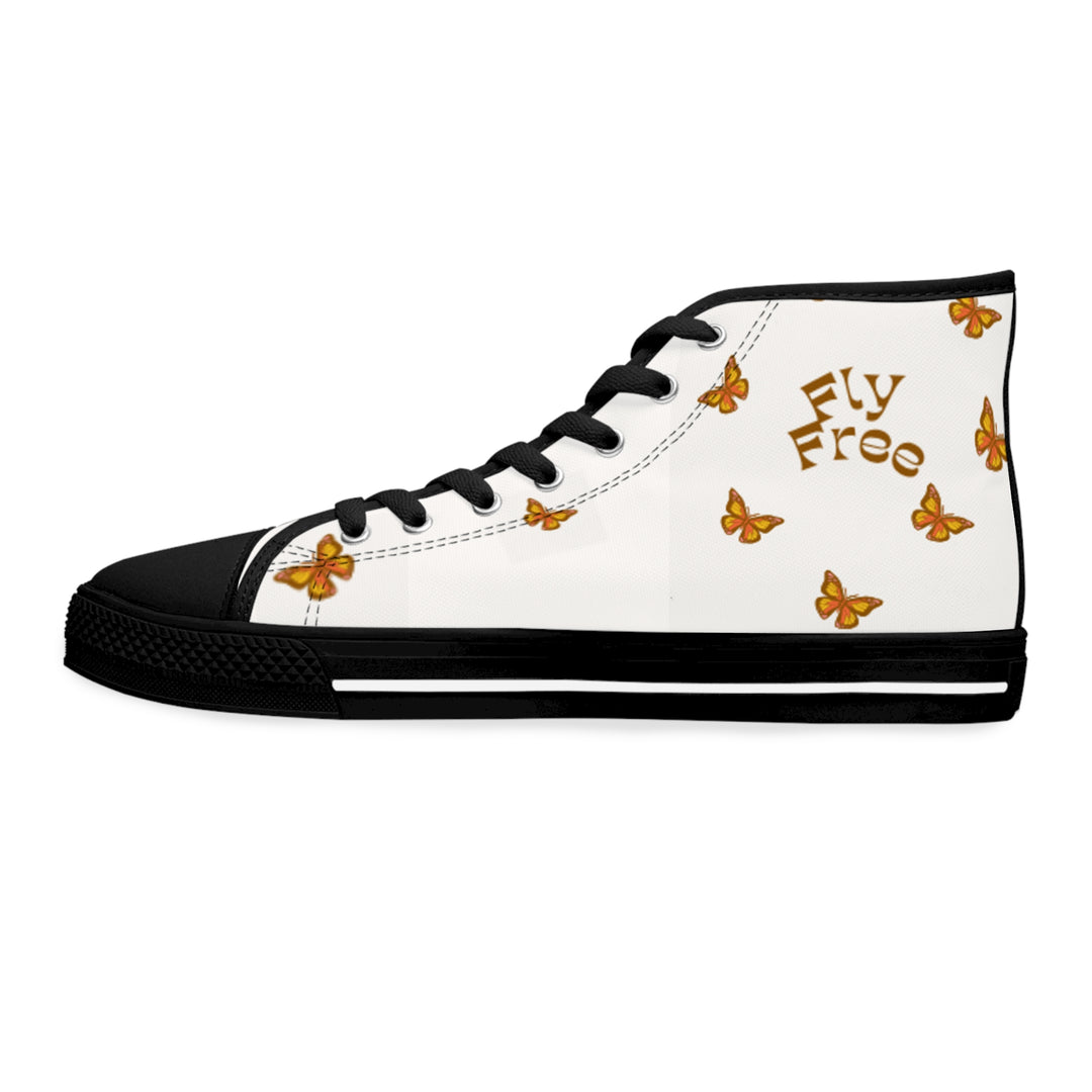 Butterfly High Top Sneakers for Women - Stylish and Fun Footwear