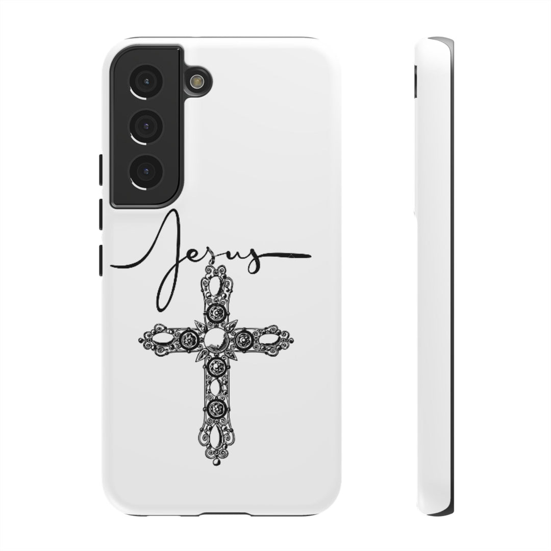Stylish Tough Case with Jesus Design - Faith-Inspired Phone Cover, Christian Gift, Custom Phone Accessory, Unique Cell Phone Case