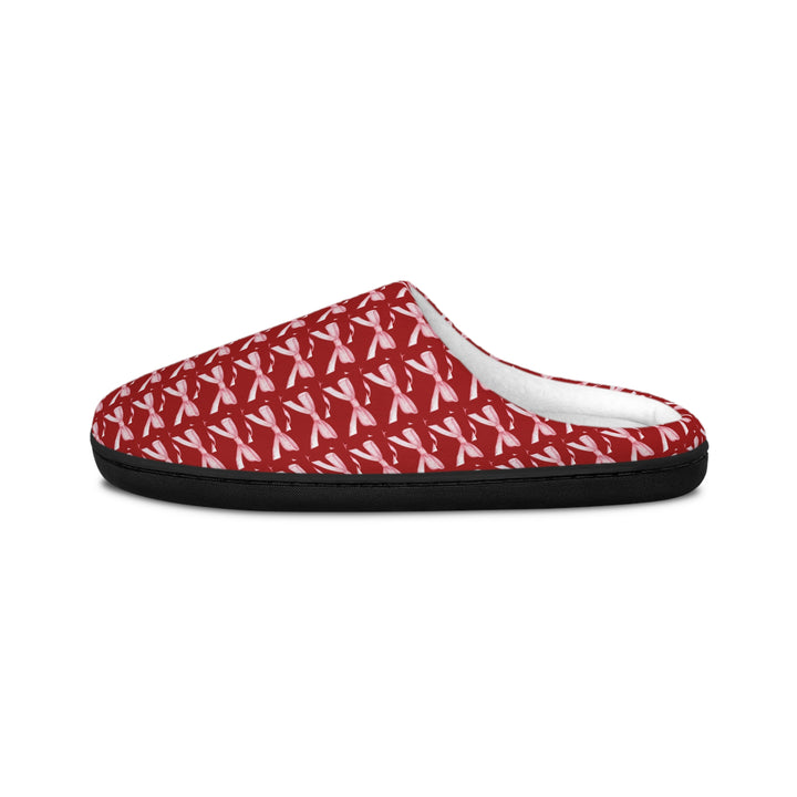 Cozy Women's Indoor Slippers - Red Ballet Design for Relaxation & Comfort