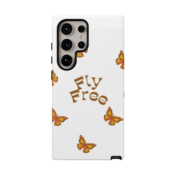 Stylish Phone Case | 'Fly Free' Butterfly Design | Unique Tough Cases