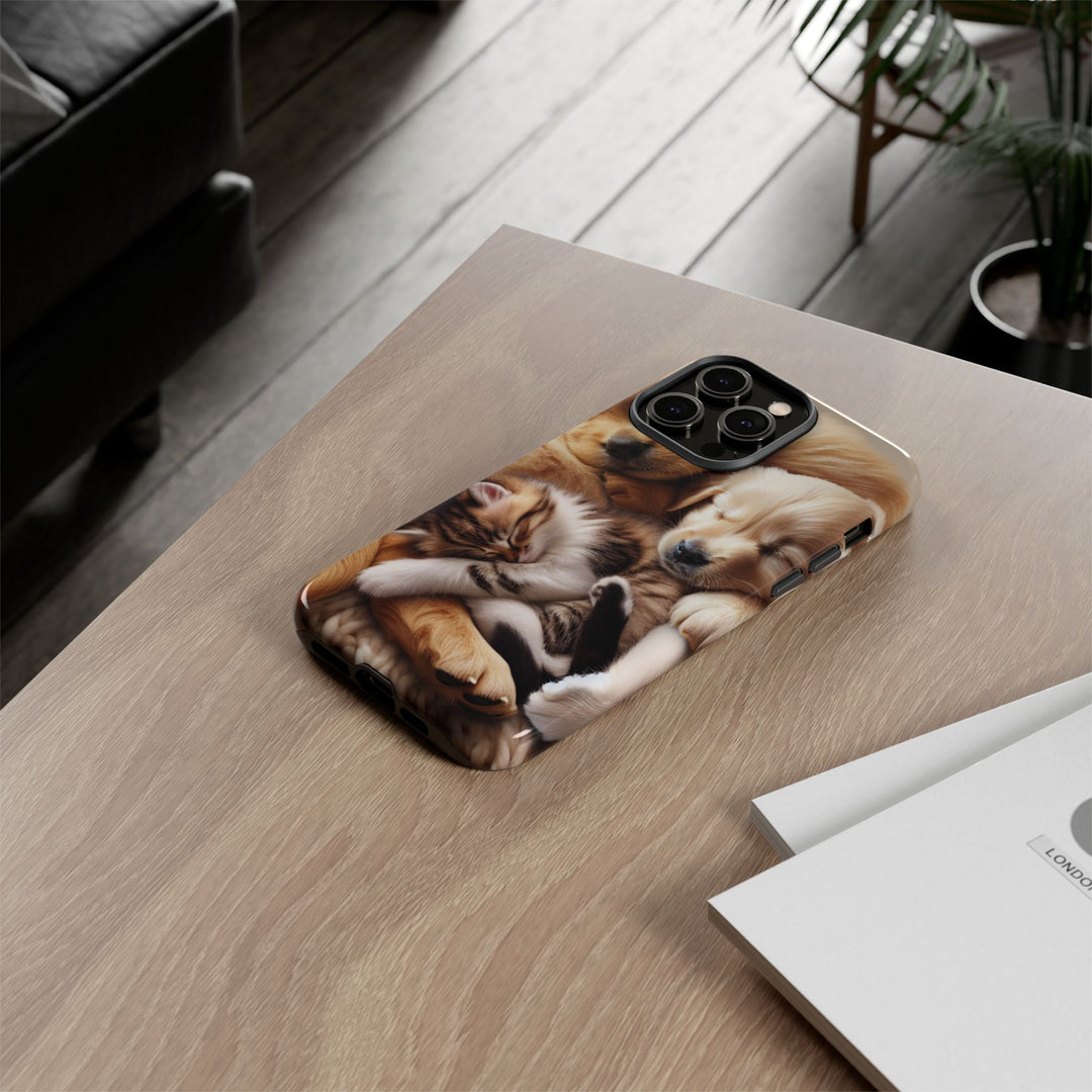 Cute Pets Phone Case - Adorable Dog and Cat Design for Animal Lovers