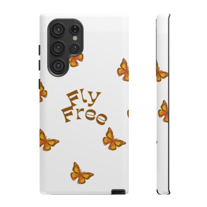 Stylish Phone Case | 'Fly Free' Butterfly Design | Unique Tough Cases
