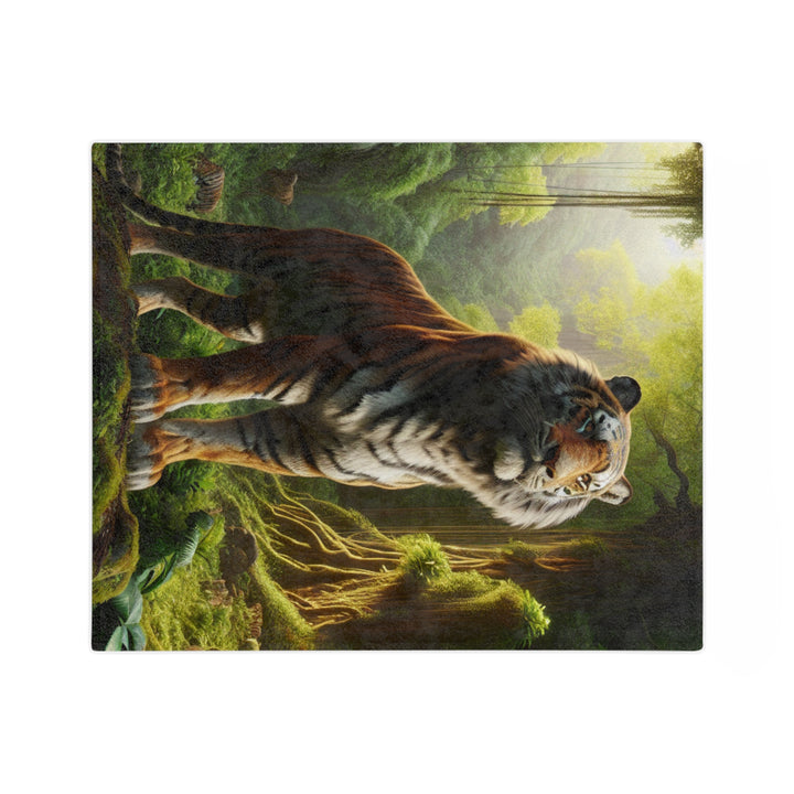 Majestic Tiger Velveteen Microfiber Blanket | Cozy Jungle Décor for Animal Lovers