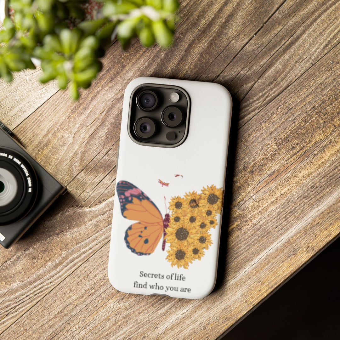 Butterfly & Sunflower Phone Case - "Secrets of Life" Design