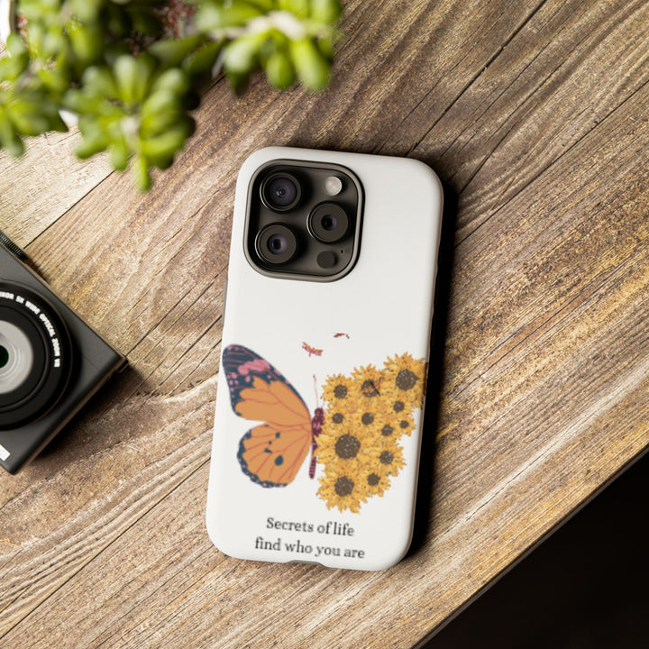 Butterfly & Sunflower Phone Case - "Secrets of Life" Design