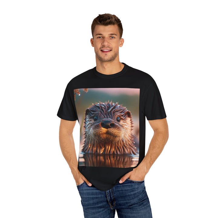 Whimsical Otter Unisex Garment-Dyed T-Shirt - Perfect for Nature Lovers